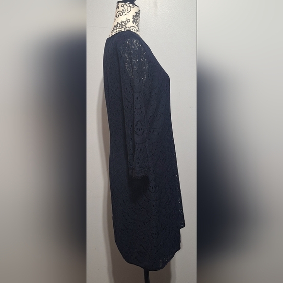 London Times Midnight Blue Lace Dress - Picture 4 of 6